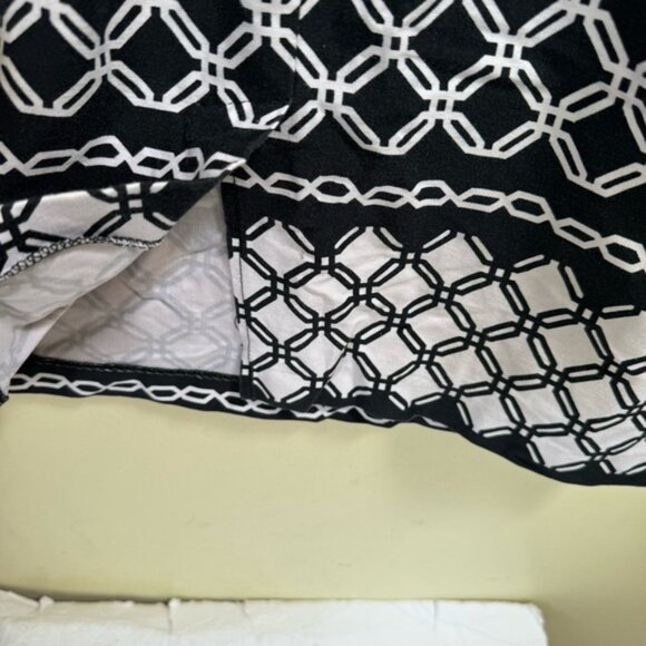 Tradition Vintage Cotton Graphic Sheath Stretch Midi Dress Sleeveless ZipSlit 12 - Picture 5 of 16